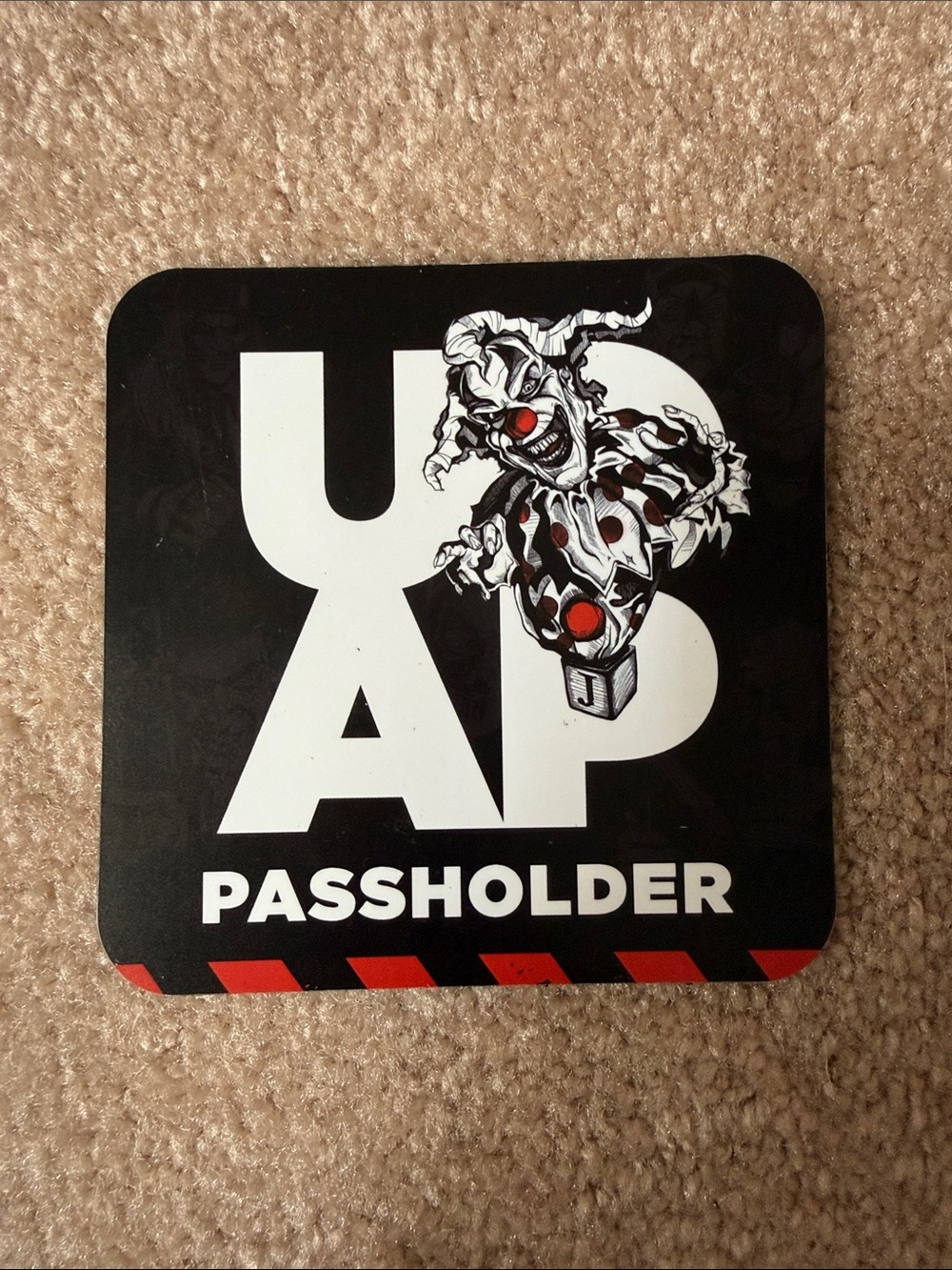 Universal Black White Red UXAP Passholder Magnet